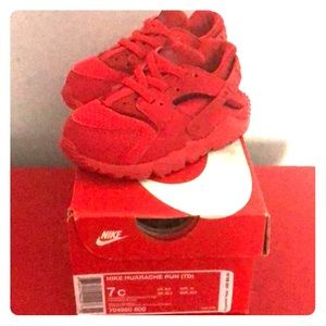 Red Nike Huarache - Size 7C - Brand New/Never Worn